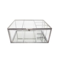 2020 HX-8079A high quality decorative glass storage box glass container